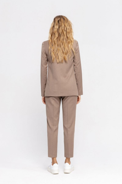 Классический жакет прямого кроя с прорезными карманами PiRS 4639 бежевый - фото 7
