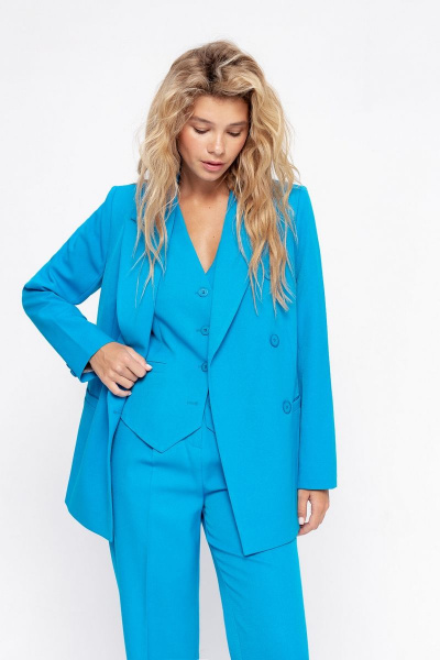 Жилет PiRS 4643 ярко-голубой - фото 6