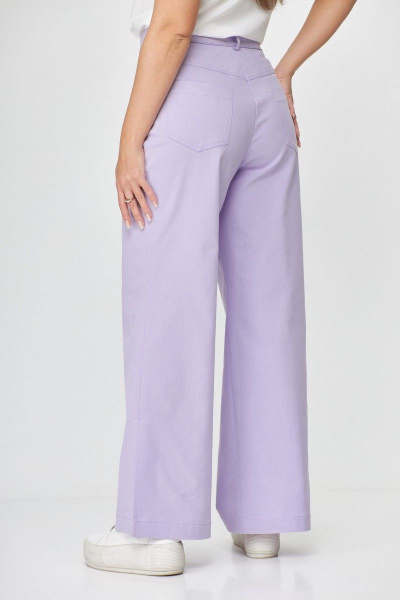 Фиолетовые брюки с разрезами и петлями для повседневного и офисного стиля Abbi 2009 лиловый - фото 4
