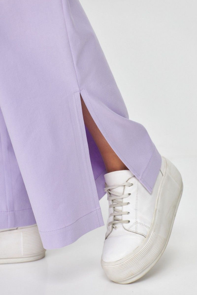 Фиолетовые брюки с разрезами и петлями для повседневного и офисного стиля Abbi 2009 лиловый - фото 11