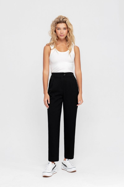 Костюм 2-ка из классического жакета и брюк со складками PiRS 4695 черный - фото 6