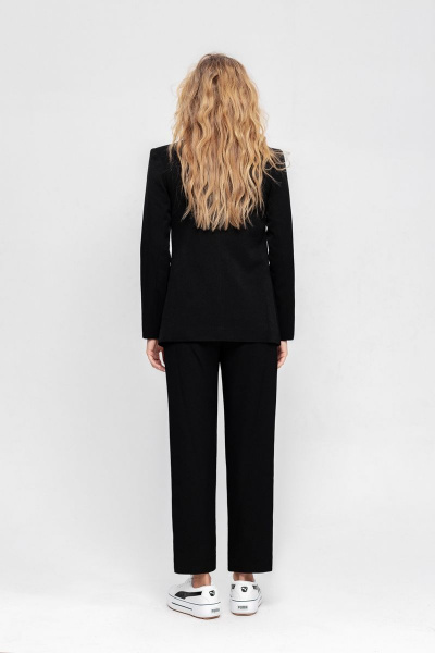 Костюм 2-ка из классического жакета и брюк со складками PiRS 4695 черный - фото 4
