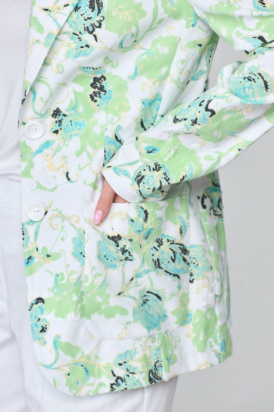 Жакет из джинсовой ткани с отложными лацканами и застежкой Angelina & Сompany 834 - фото 8