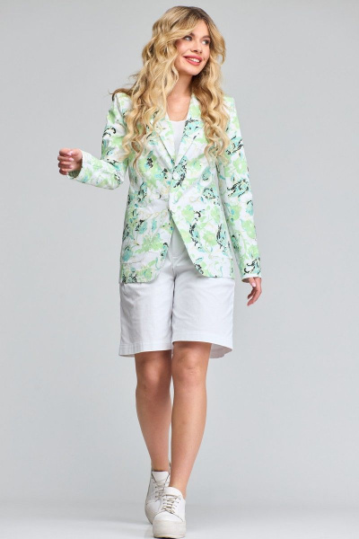 Жакет из джинсовой ткани с отложными лацканами и застежкой Angelina & Сompany 834 - фото 5