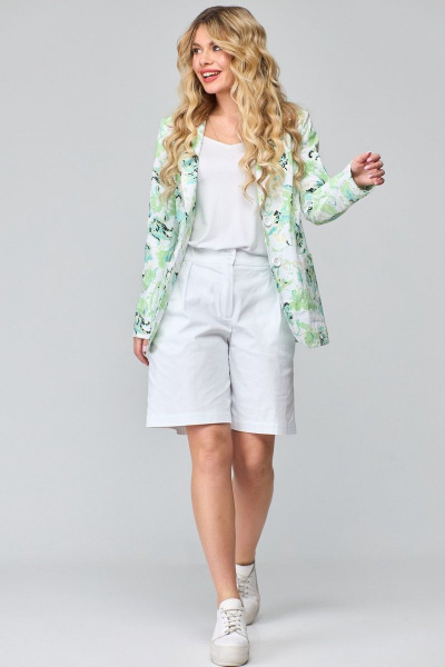 Жакет из джинсовой ткани с отложными лацканами и застежкой Angelina & Сompany 834 - фото 4