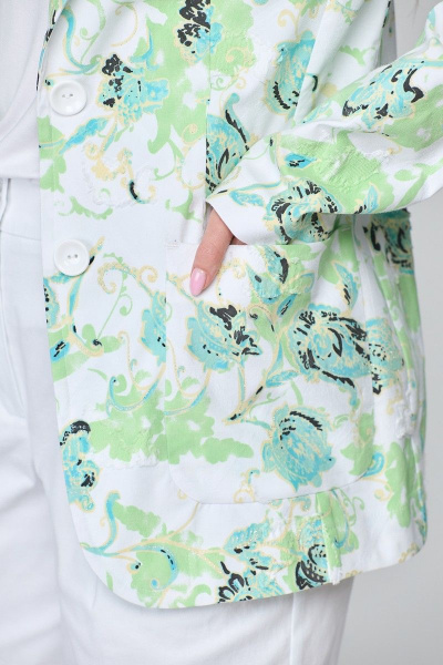 Летний комплект из жакета и шорт с мягкими складками и поясом Angelina & Сompany 835 - фото 9