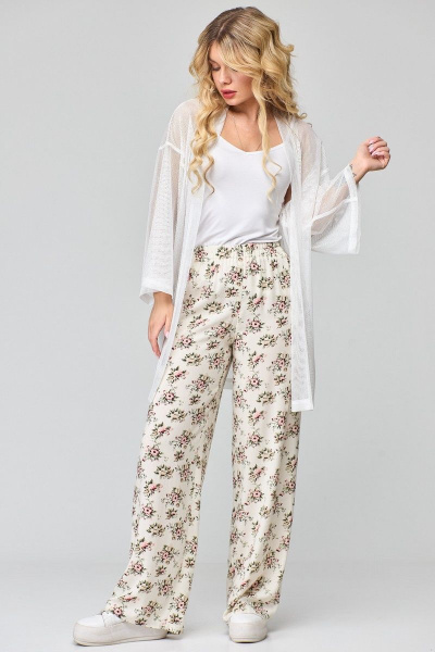 Блуза из сетки свободного кроя с V-образным вырезом Angelina & Сompany 854 - фото 6