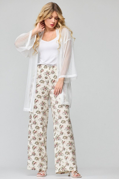 Блуза из сетки свободного кроя с V-образным вырезом Angelina & Сompany 854 - фото 5