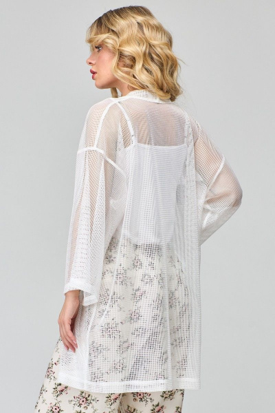 Блуза из сетки свободного кроя с V-образным вырезом Angelina & Сompany 854 - фото 2