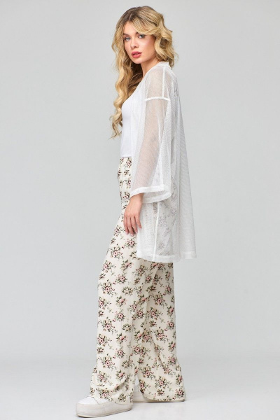 Широкие хлопковые брюки с резинкой на поясе Angelina & Сo 855 - фото 6