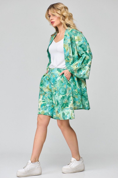 Шорты из хлопка с завышенной талией и свободным кройом Angelina & Сompany 858 - фото 4