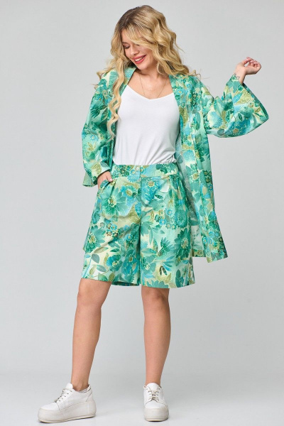 Шорты из хлопка с завышенной талией и свободным кройом Angelina & Сompany 858 - фото 3