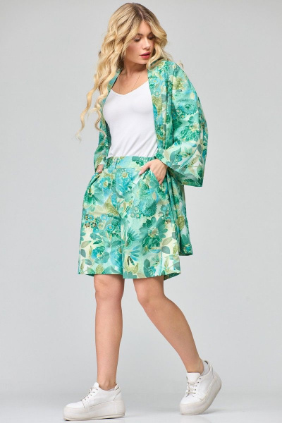 Шорты из хлопка с завышенной талией и свободным кройом Angelina & Сompany 858 - фото 2