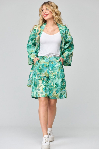 Шорты из хлопка с завышенной талией и свободным кройом Angelina & Сompany 858 - фото 1