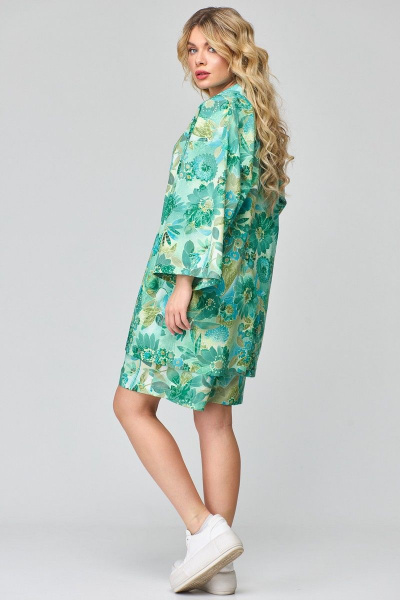 Летний комплект с блузоном-кимоно и шортами из хлопка Angelina & Сompany 859 - фото 6