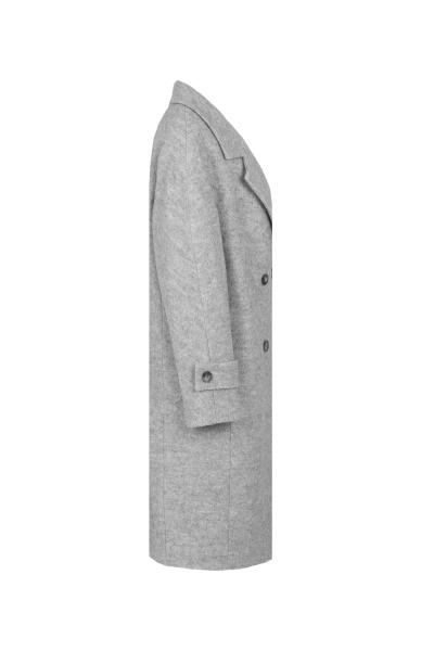 Демисезонное пальто из шерстяной пальтовой ткани Elema 1-12047-2-164 серый_меланж - фото 2