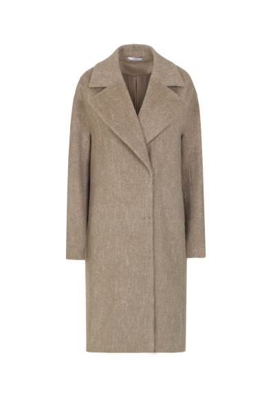 Женское демисезонное пальто из шерстяной пальтовой ткани Elema 1-12501-1-170 бежевый - фото 5