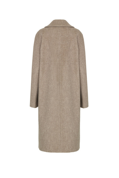 Женское демисезонное пальто из шерстяной пальтовой ткани Elema 1-12501-1-170 бежевый - фото 7