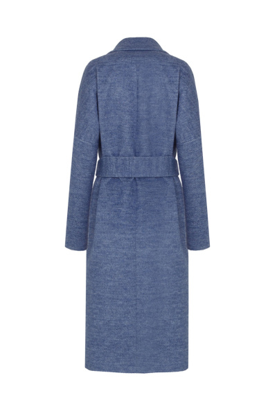 Пальто из пальтовой ткани и шерсти на каждый день Elema 1-90-164 синий - фото 3