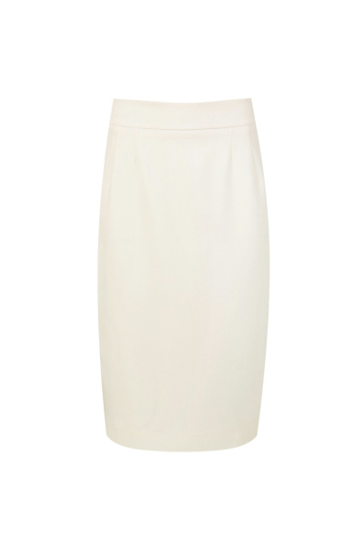 Белая деловая юбка из текстиля Elema 4К-356-170 белый - фото 1