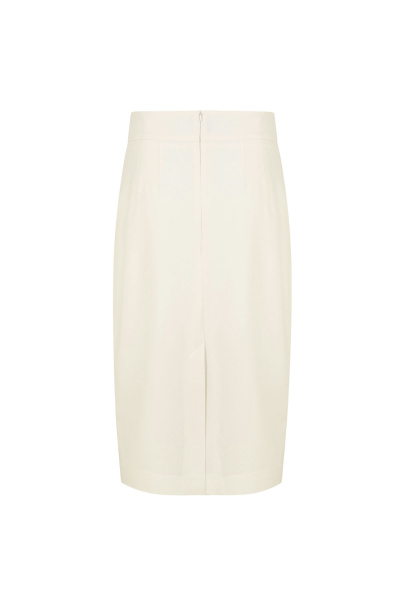 Белая деловая юбка из текстиля Elema 4К-356-170 белый - фото 3