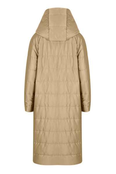 пальто демисезонное на каждый день из плащёвой ткани Elema 5-12592-1-164 верблюд - фото 6