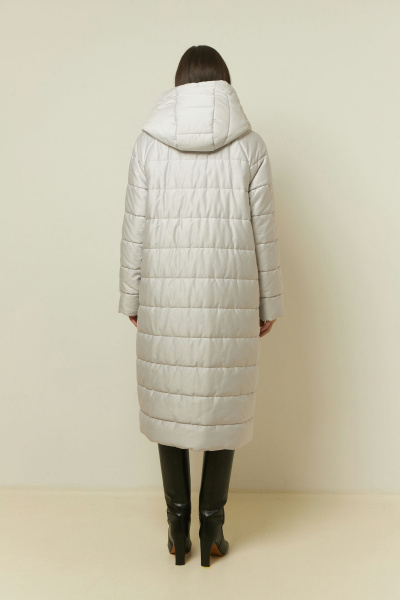 Пальто на каждый день из плащёвой ткани, демисезонное Elema 5-12592-1-164 светло-серый - фото 4