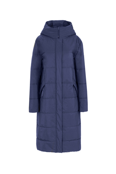 Стеганое пальто на каждый день из плащёвой ткани Elema 5-13063-1-164 синий - фото 1