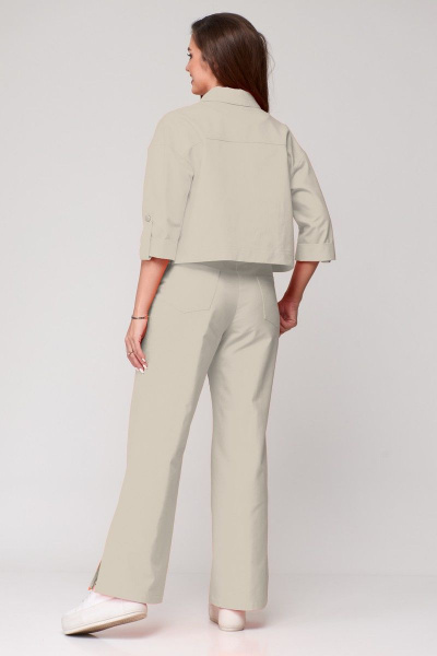 Бежевые брюки с разрезами и карманами для повседневной носки Abbi 2009 беж - фото 6