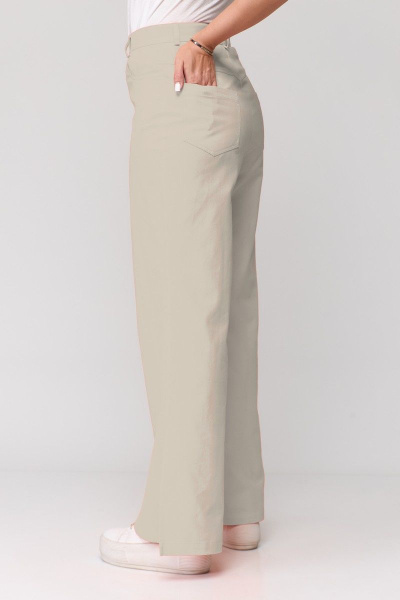 Бежевые брюки с разрезами и карманами для повседневной носки Abbi 2009 беж - фото 4