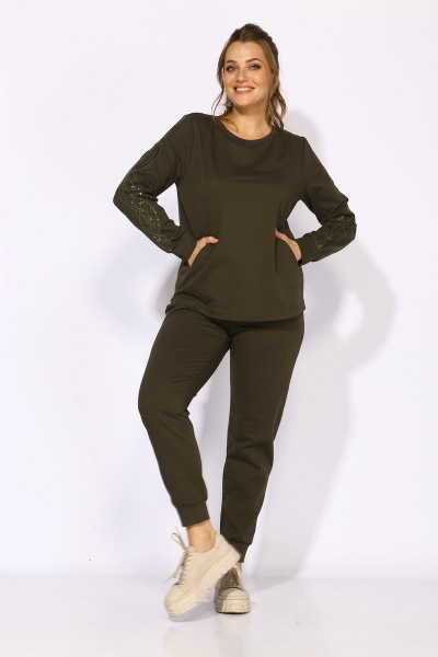 Брюки, жилет, свитшот TAiER 1221 хаки - фото 2