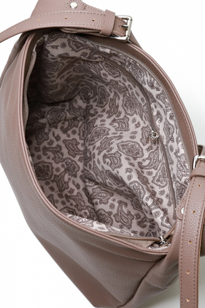 Эко кожа бежевая сумка на молнии с регулировкой ручки Galanteya 45722.23с533к45 бежевый_т. - фото 5