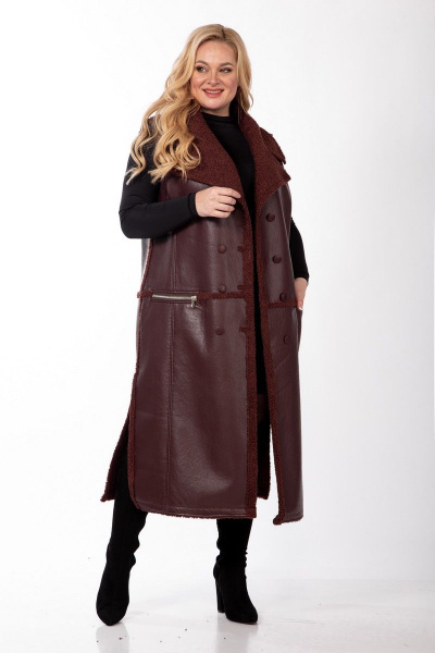 Жилет Celentano 2027.2 шоколад - фото 5