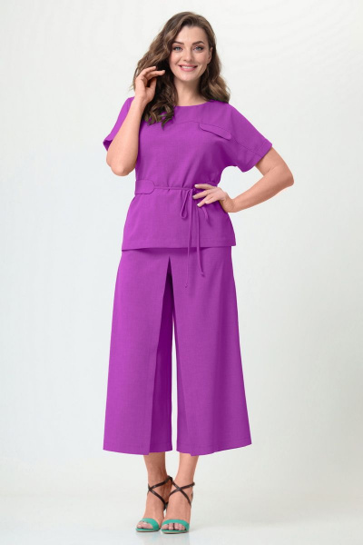 Брюки, пояс Орхидея 1172-5Б фиолетовый - фото 1