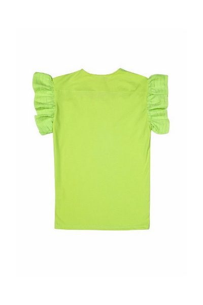 Платье из трикотажа с воланами, вышивкой и кисточками Bell Bimbo 170095 салат - фото 2