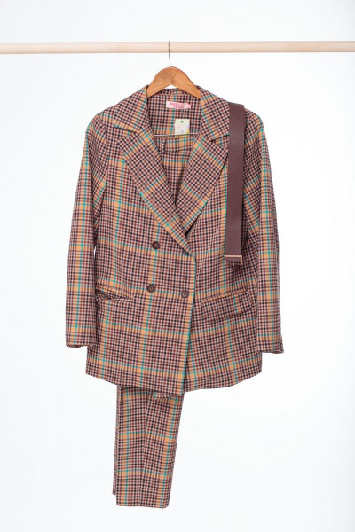 Брюки, жакет Anelli 753 клетка - фото 8