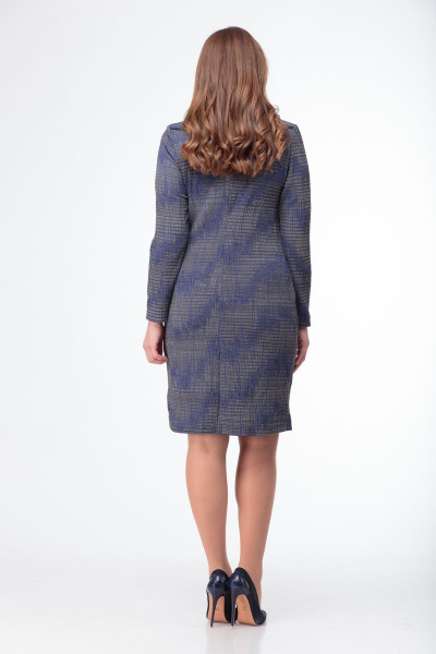 Платье Anelli 729 серый-синий - фото 2