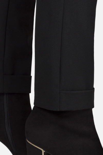 Брюки узкие в стиле деловой классики на молнии Mirolia 665 черный - фото 4