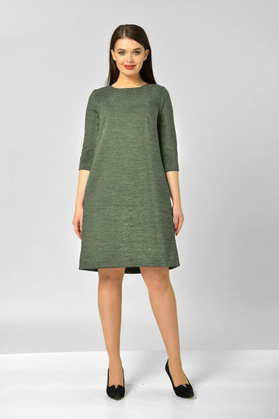 Платье ELGA 01-582-1 олива - фото 1