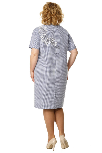 Платье Линия Л Б-1570 клетка+светлый_цветок - фото 2