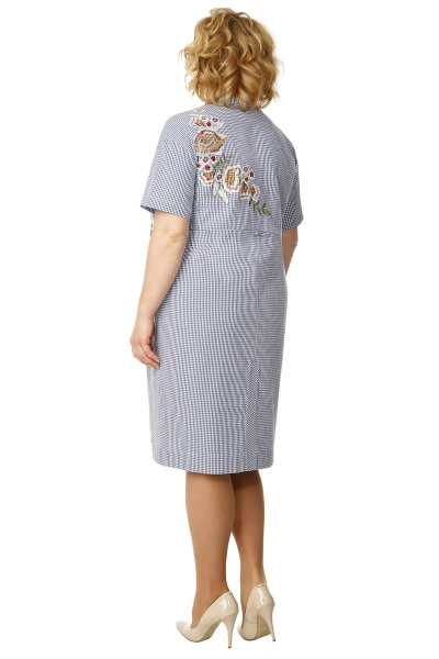 Платье Линия Л Б-1570 клетка+яркий_цветок - фото 2