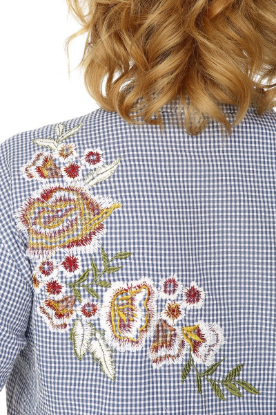 Платье Линия Л Б-1570 клетка+яркий_цветок - фото 4