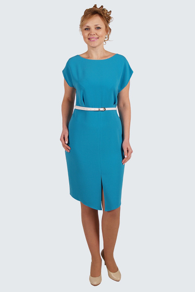 Летнее платье макси из текстиля и шифона с разрезом Zlata 4085 - фото 1