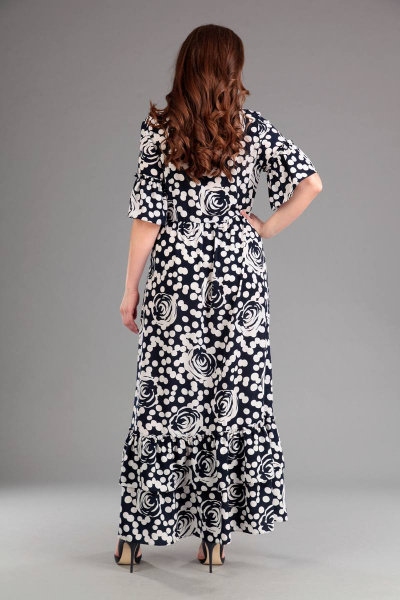 Платье Liona Style 579 синий - фото 2