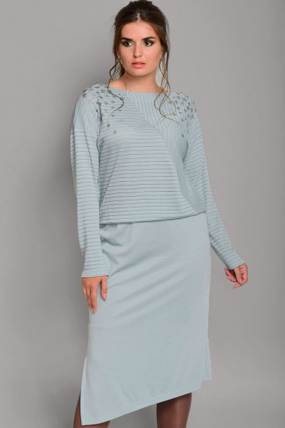 Платье Faufilure outlet С664 светло-зеленый - фото 2