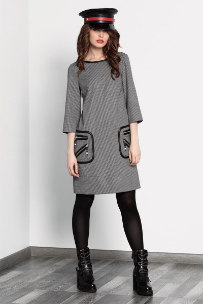 Платье Noche mio 1.777 серый - фото 1