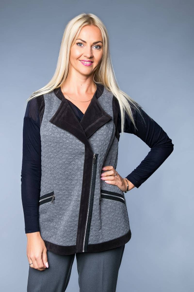 Жилет Avila 0751 серый - фото 1