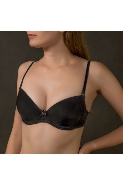 Бюстгальтер на каждый день из текстиля, черный Verally 230-6 черный - фото 1