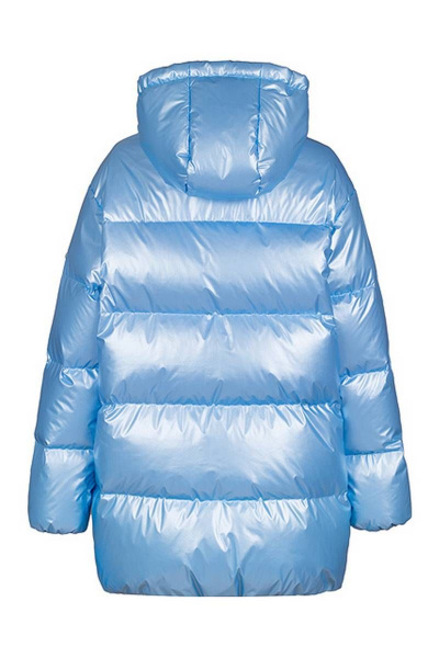 Зимняя куртка для девочки на пуху с капюшоном и карманами Bell Bimbo 193015 голубой - фото 2