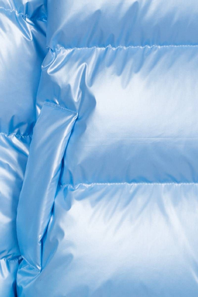 Зимняя куртка для девочки на пуху с капюшоном и карманами Bell Bimbo 193015 голубой - фото 3